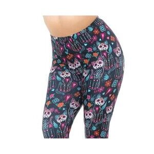 XPlus Size Sugar Skull Kitty Cat Leggings by USA‎ Fashion™